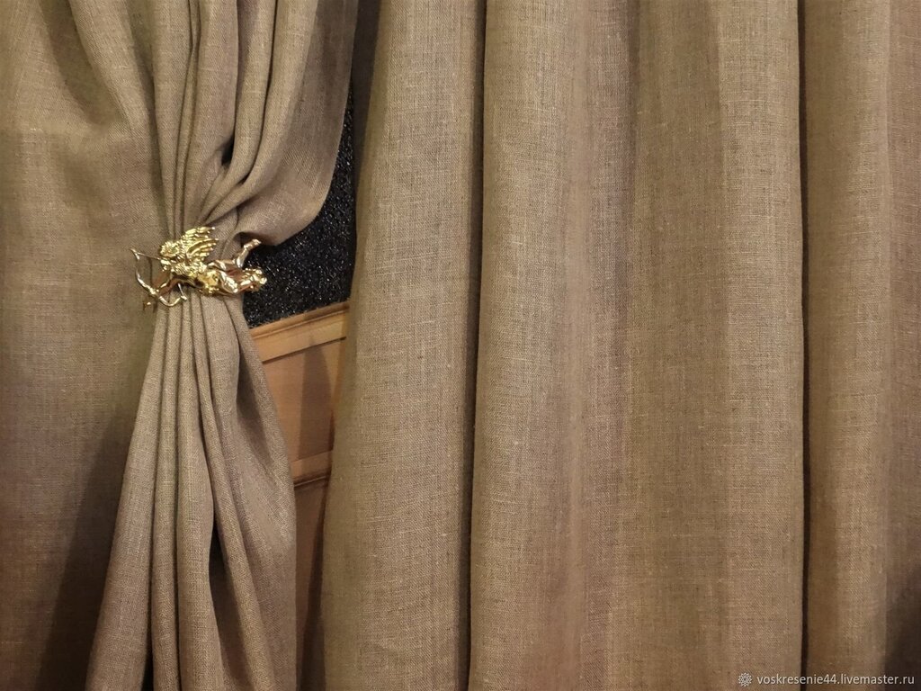 Linen blackout curtains