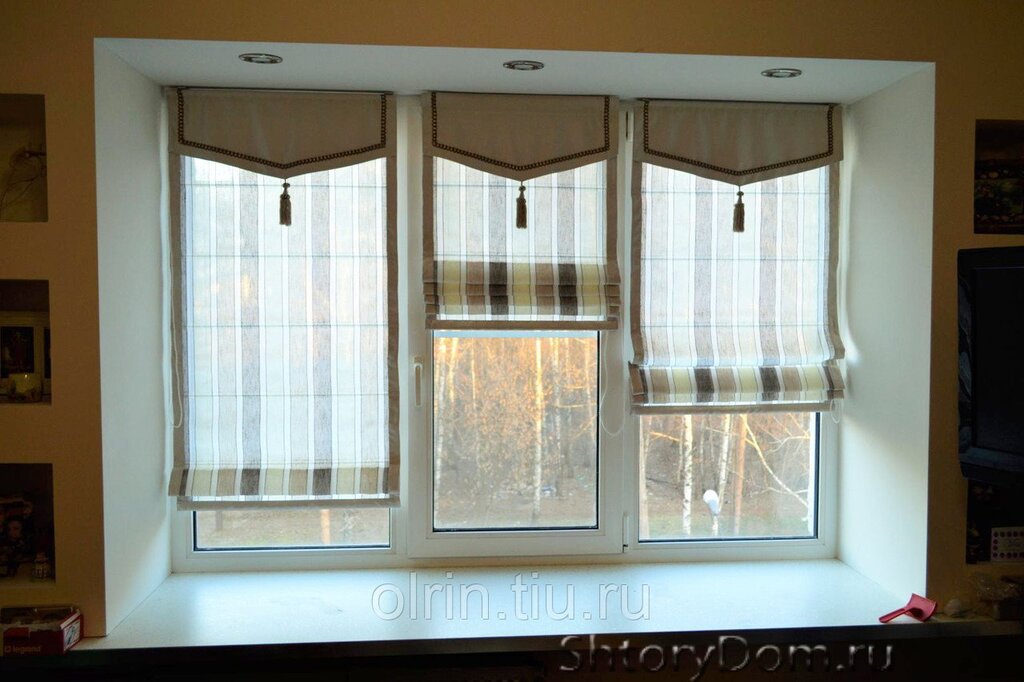 Curtains on the balcony without a curtain rod