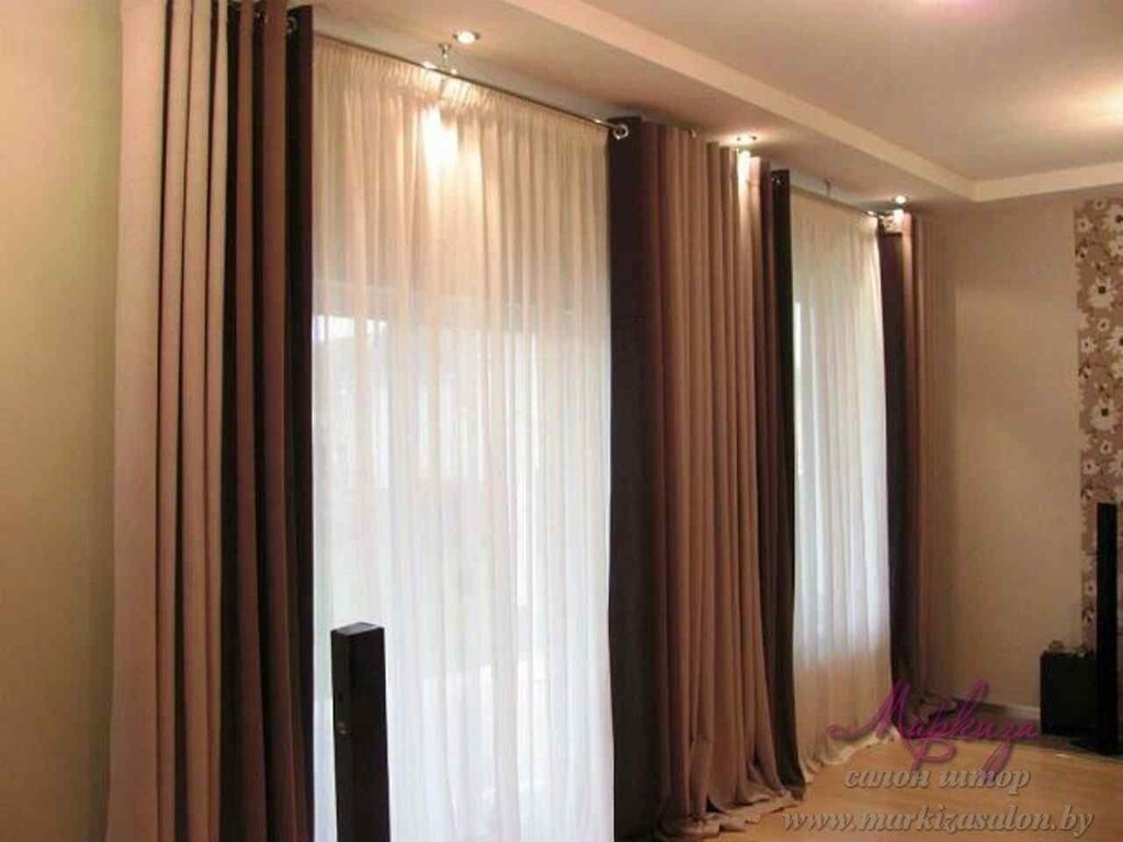 Curtains with rings for the bedroom