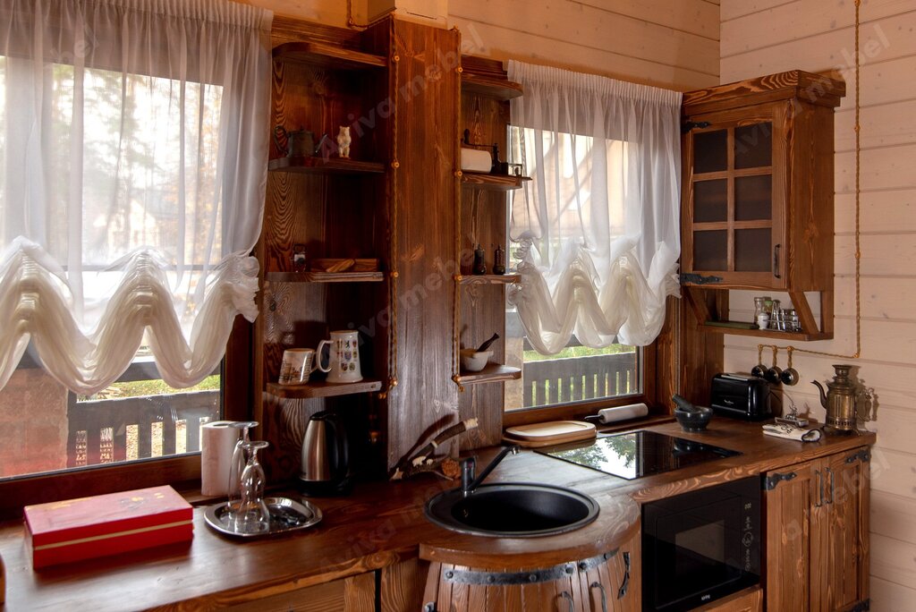 Vintage-style kitchen curtains