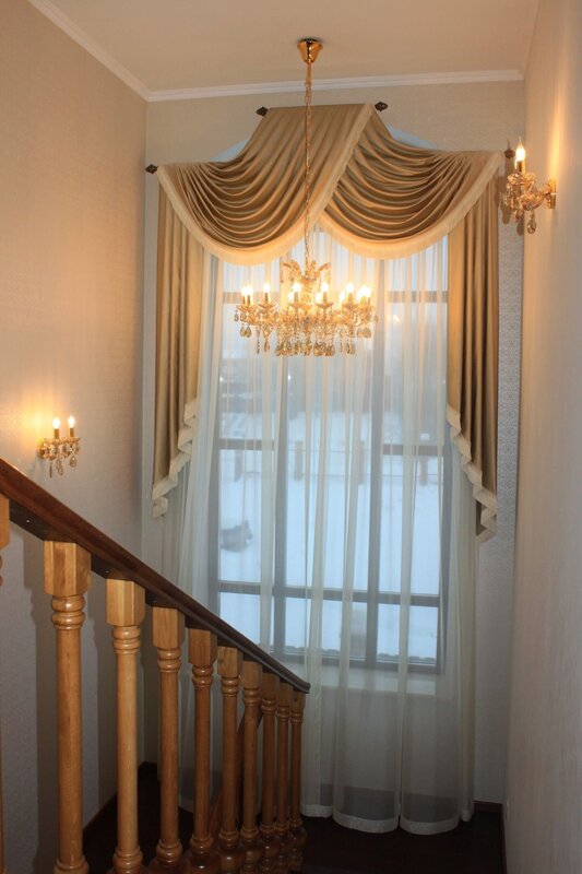 Curtains for the staircase window