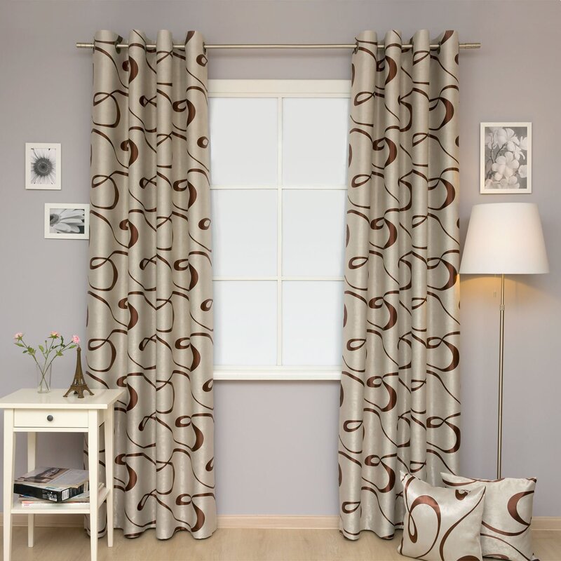 Curtains with grommets for the living room