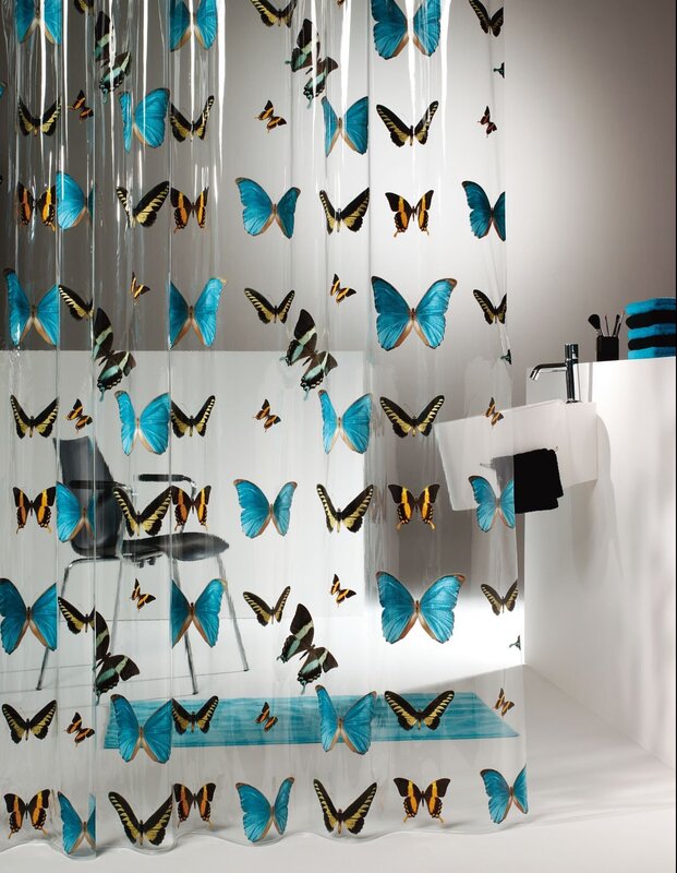 Curtains with butterflies