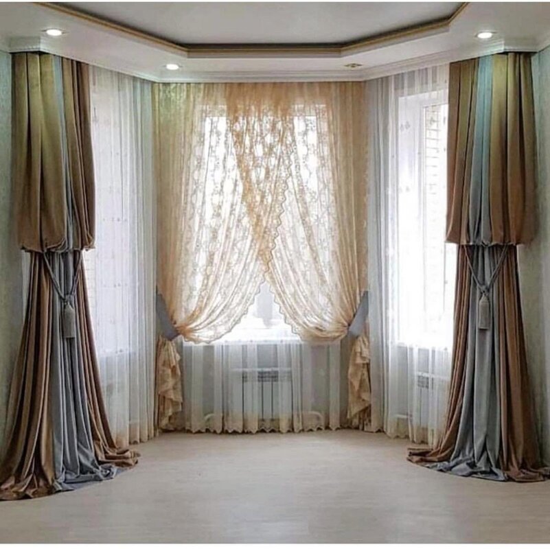 Curtains with lining