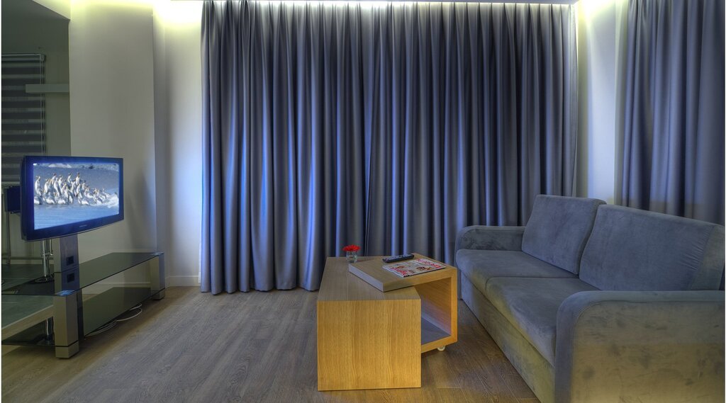 Curtains with lighting in the interior