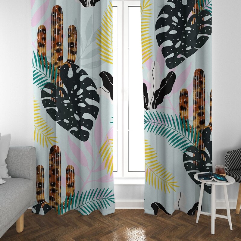 Curtains with a print