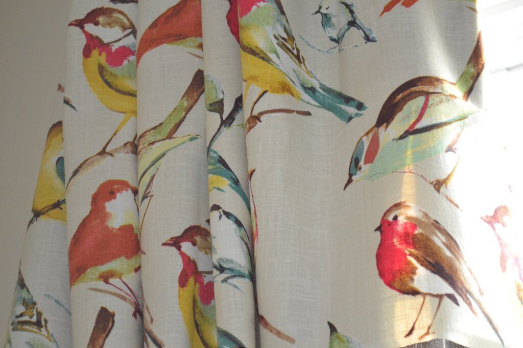 Curtains with birds