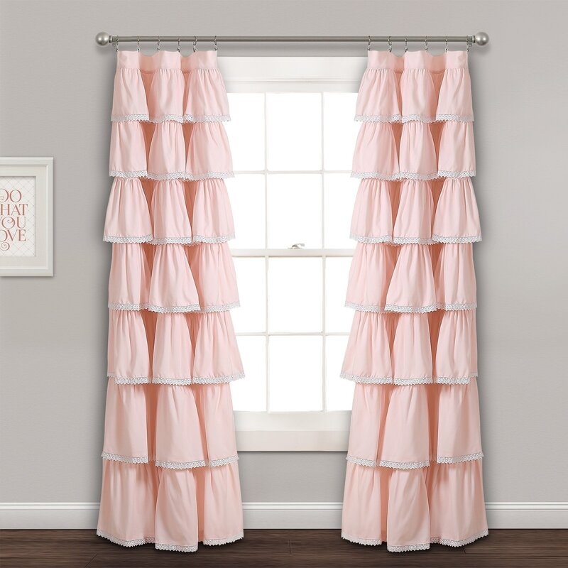 Curtains with flounces