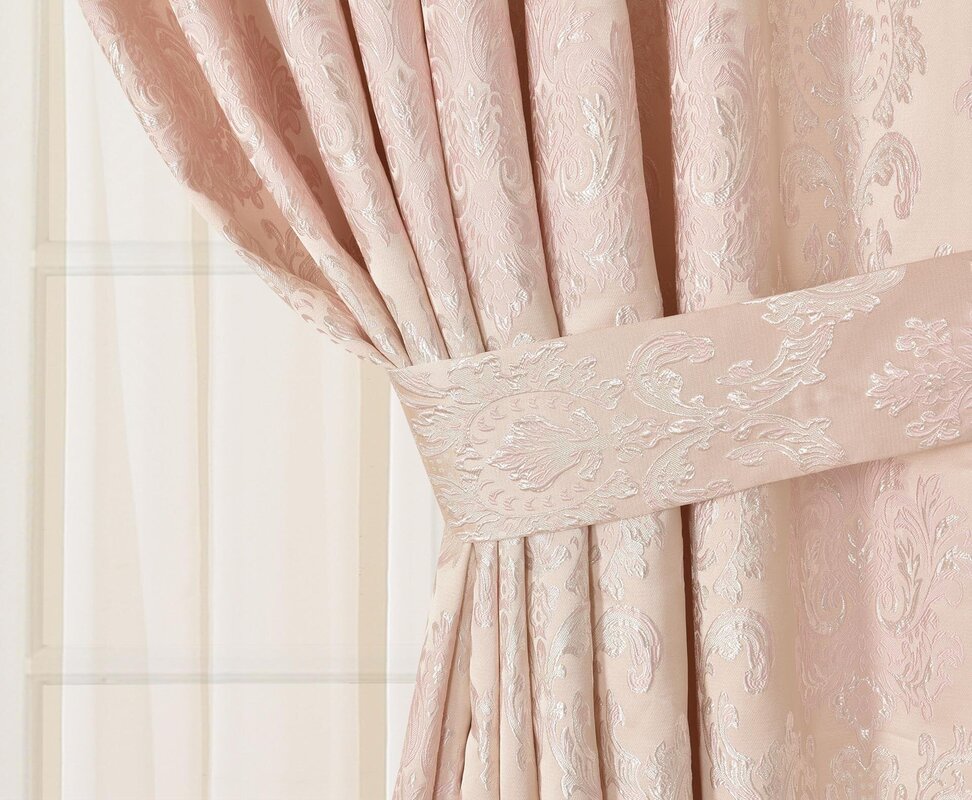 Champagne curtains in the interior