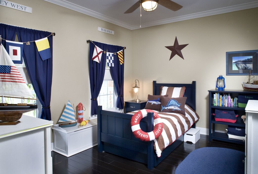 Curtains in a nautical style