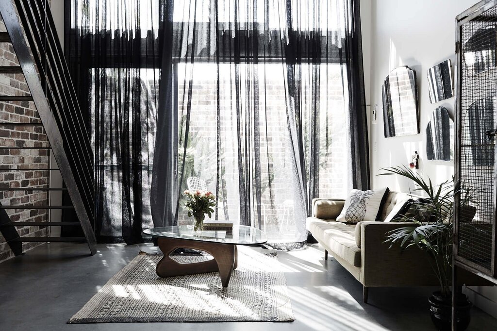 Curtains in modern interior