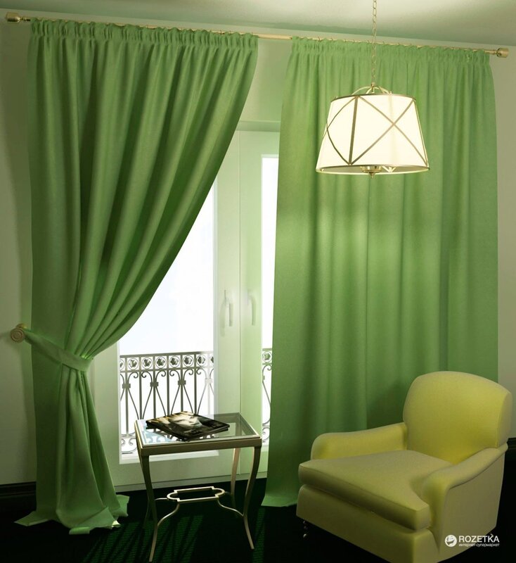 Green curtains