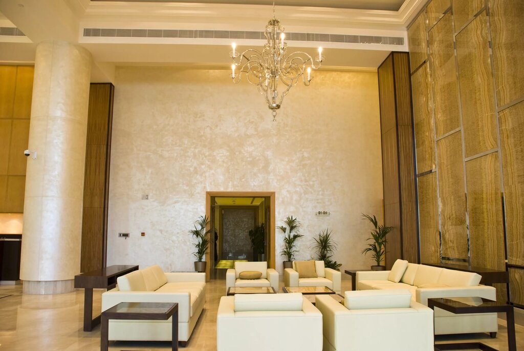 Travertine plaster in the interior