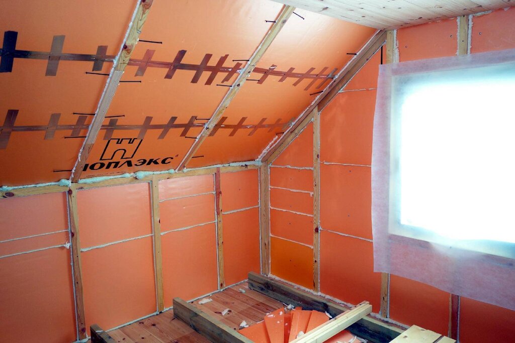 Ceiling soundproofing with Penoplex