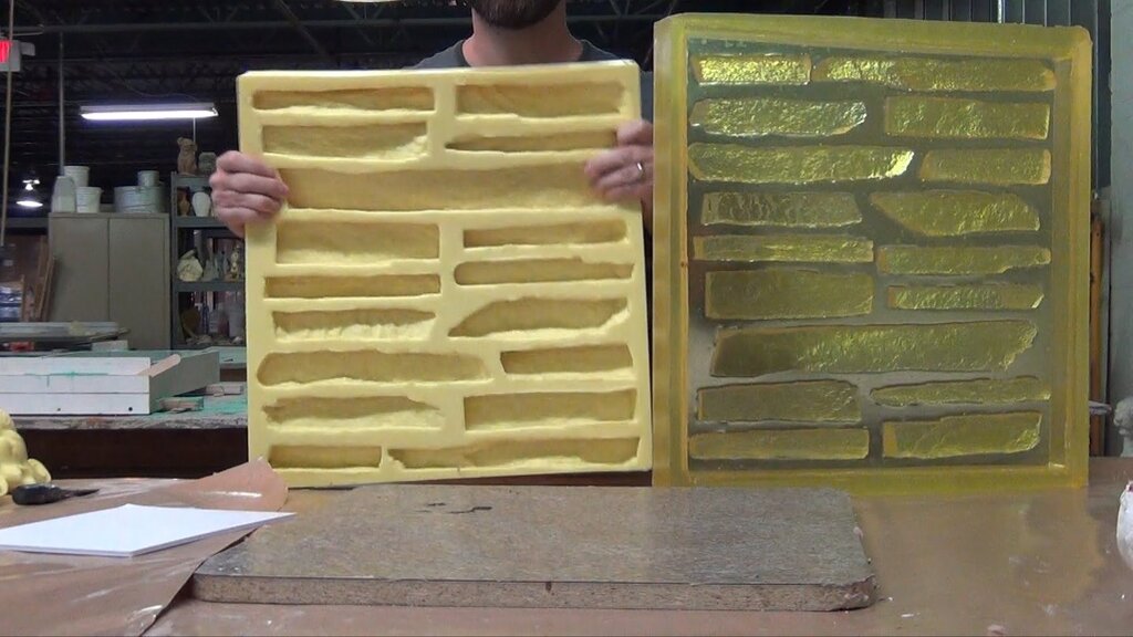 Silicone mold for decorative stone