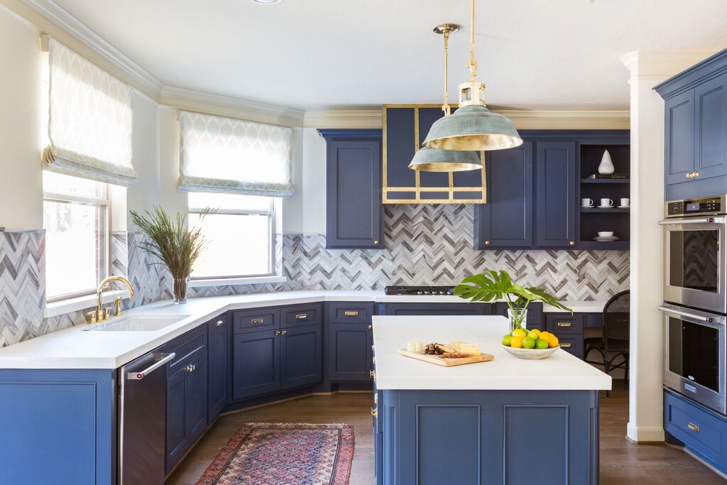 Blue-beige kitchen