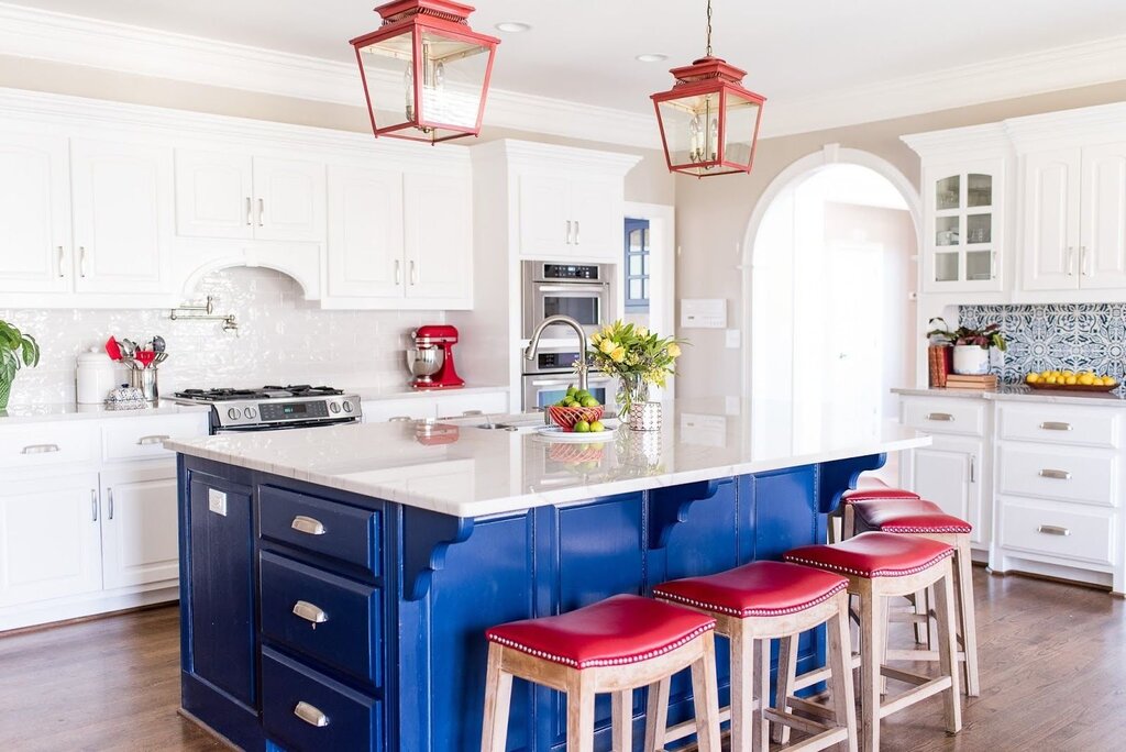 Blue kitchens