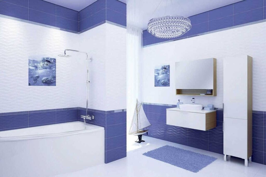 Blue tile for the bathroom