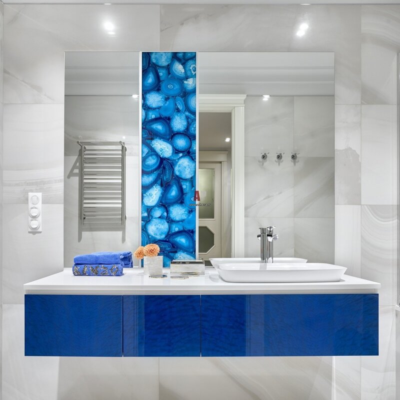 Blue bathroom