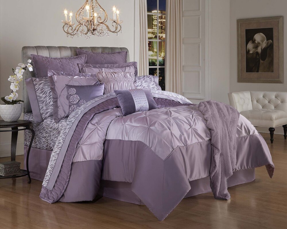 Lilac bedspread