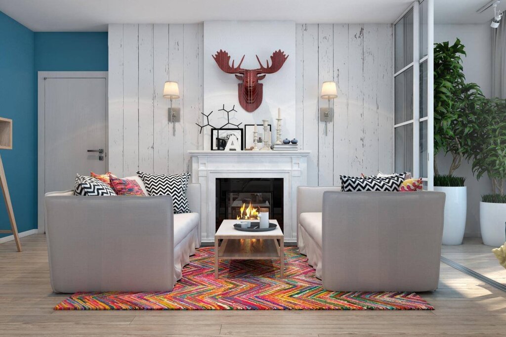 Scandi living room interior