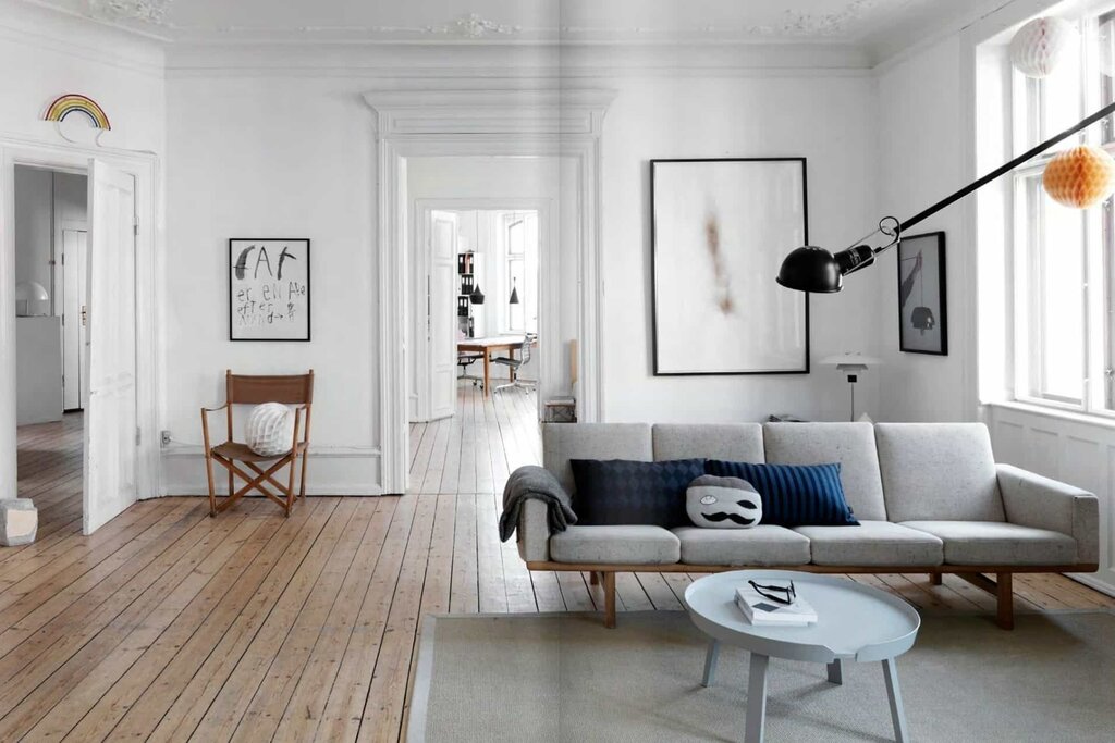 Scandinavian style in the living room interior