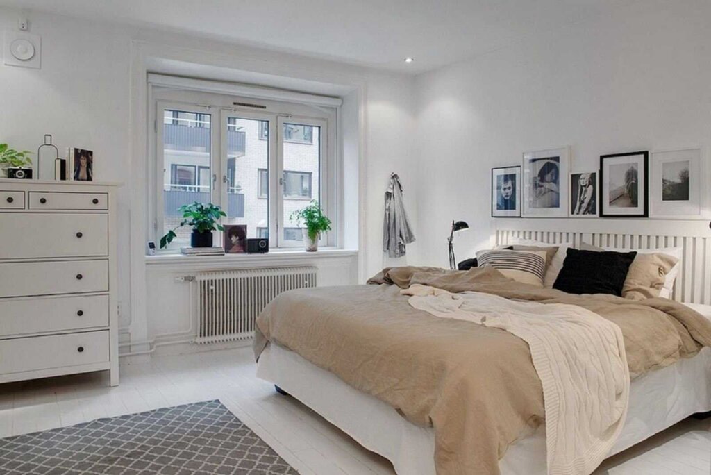 Scandinavian style in the bedroom interior