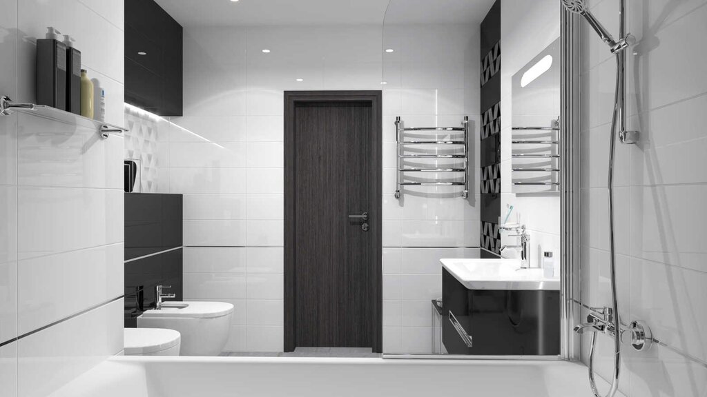 Folding door to the bathroom