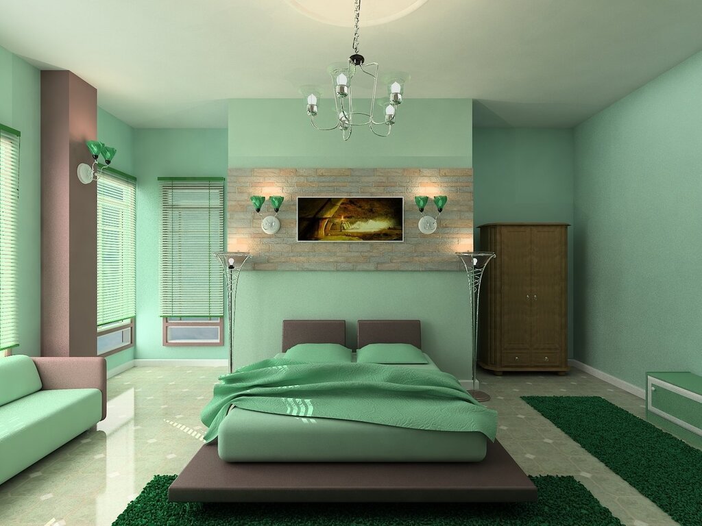 The combination of mint color in the interior