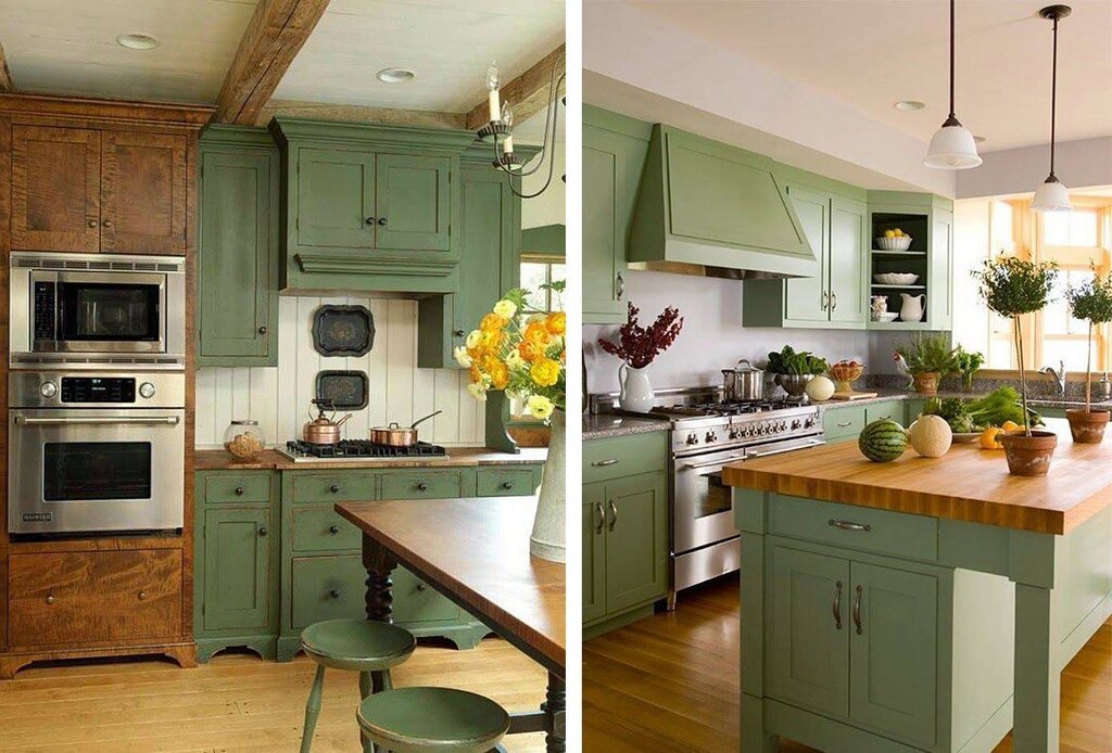 Combination of olive color in the interior