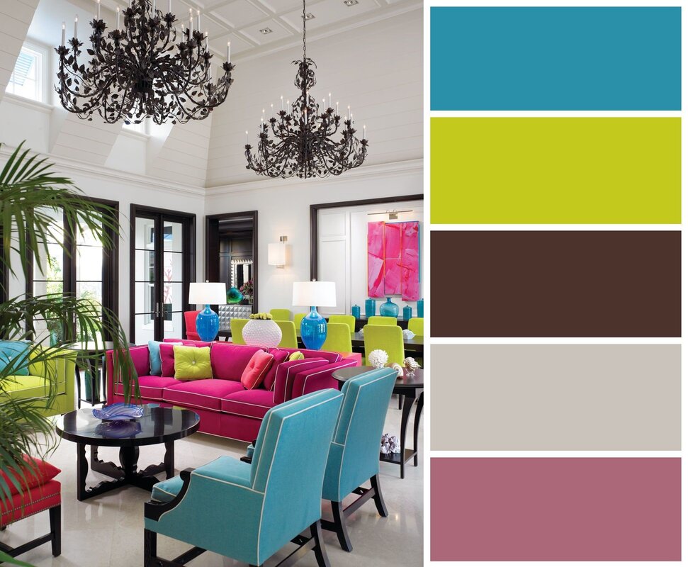 The combination of colors with gray in the interior