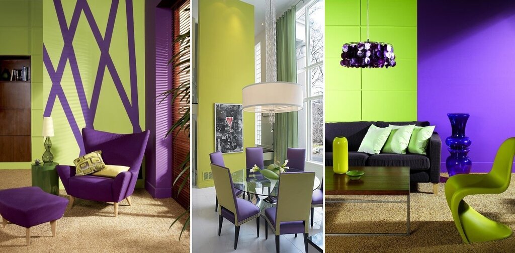 The combination of colors in the interior