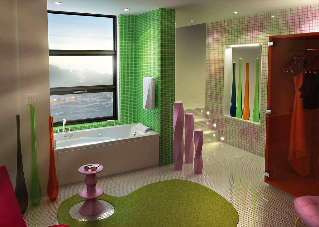 Color combinations in bathroom interior design