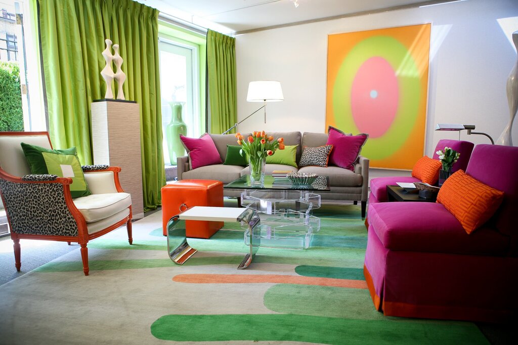 Combination of color scheme in the interior