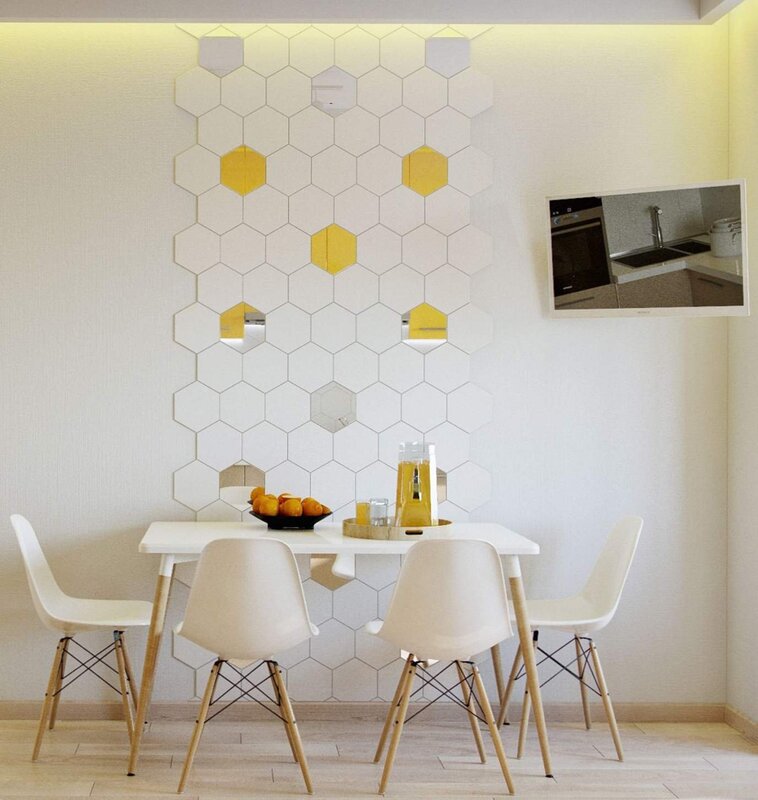 Honeycombs in the kitchen interior