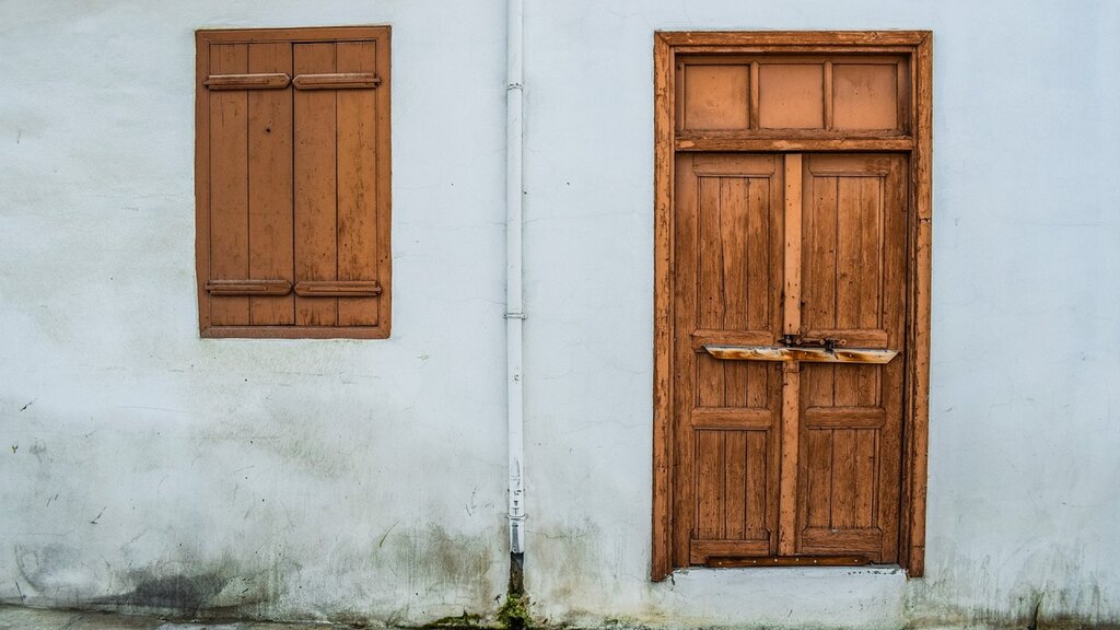 Soviet wooden door