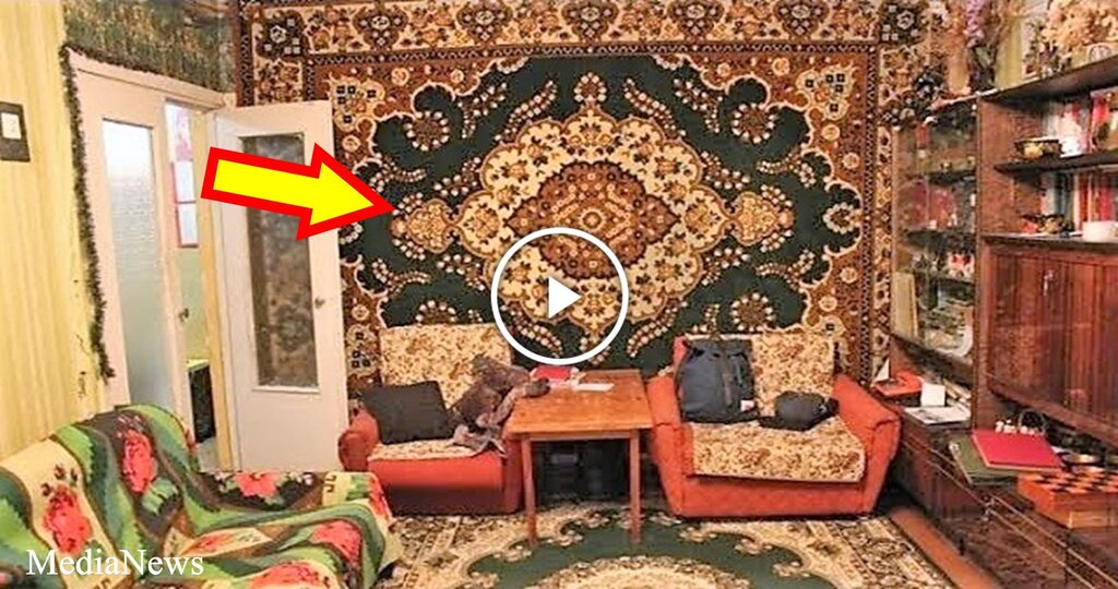 Soviet apartment with a carpet