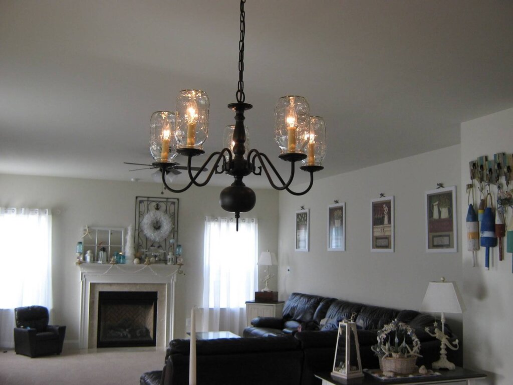 Soviet chandeliers in a modern interior