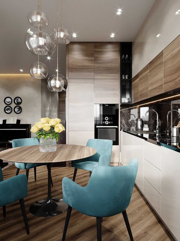 Modern kitchen in the house