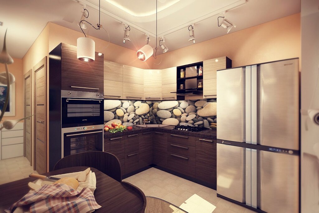 Modern kitchen in an apartment