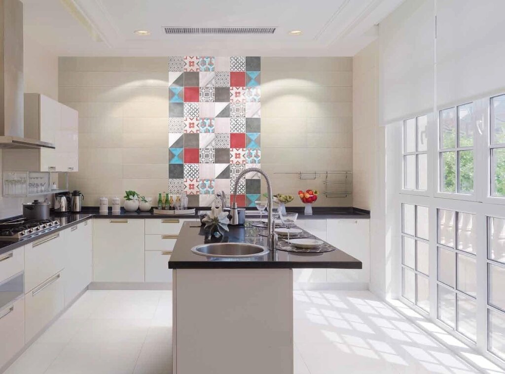 Modern kitchen tiles