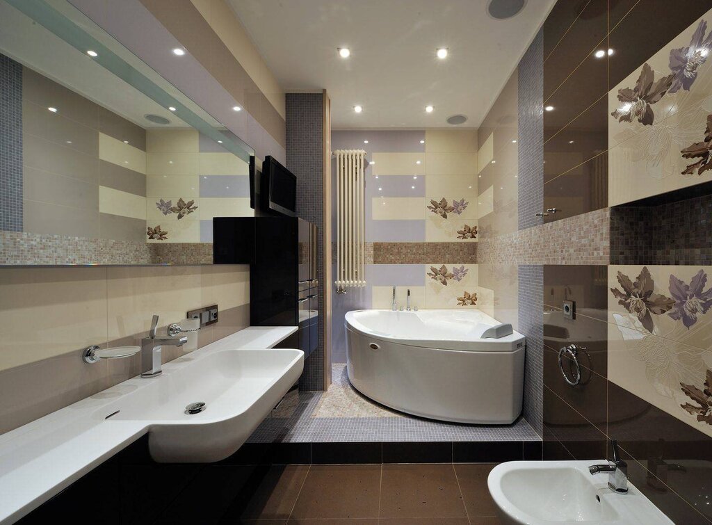 Modern bathroom tile