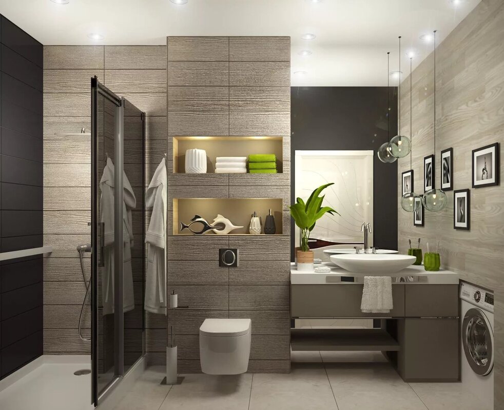 Modern bathroom with toilet