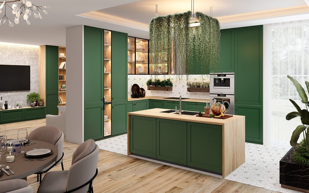 Modern green kitchen