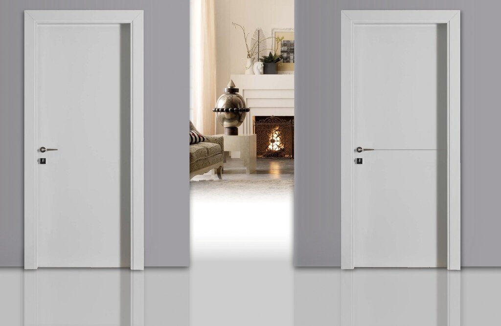 Modern white doors