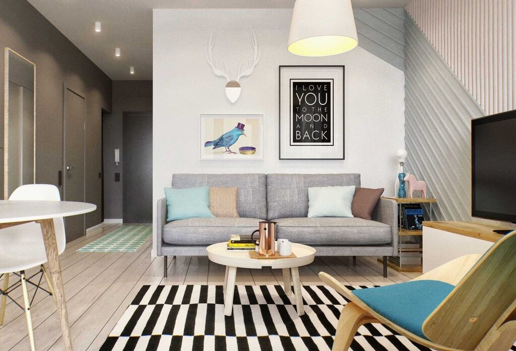 Modern interiors of small apartments