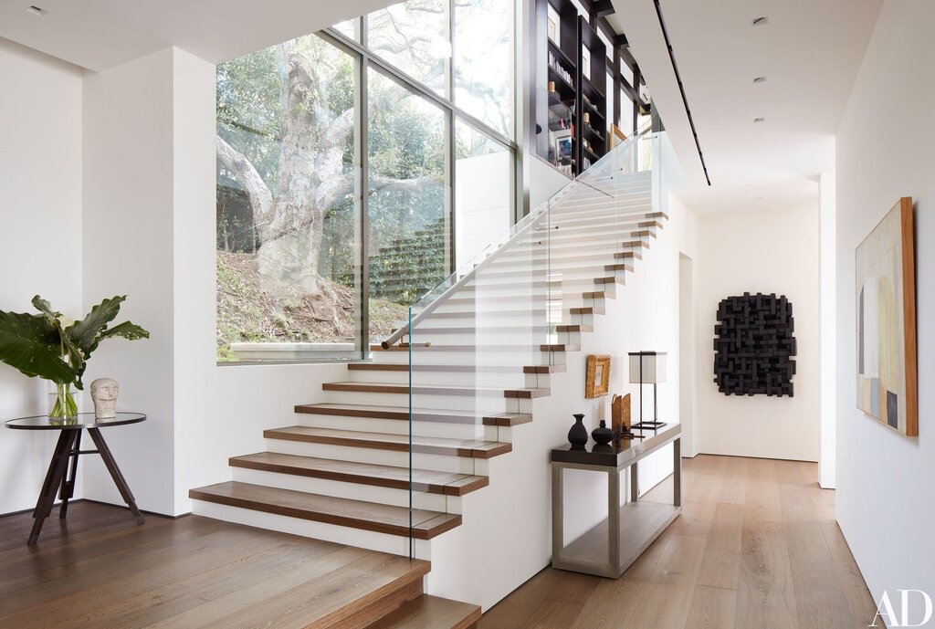 Modern staircases in the interior of a private house