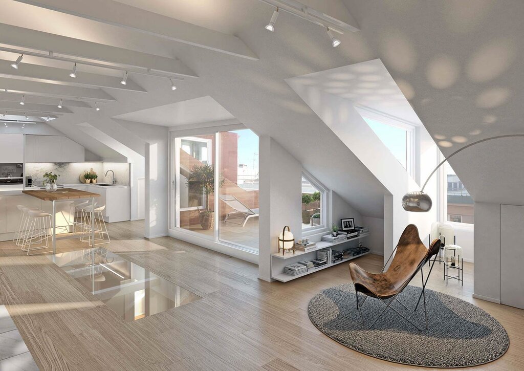 Modern floors in a private house