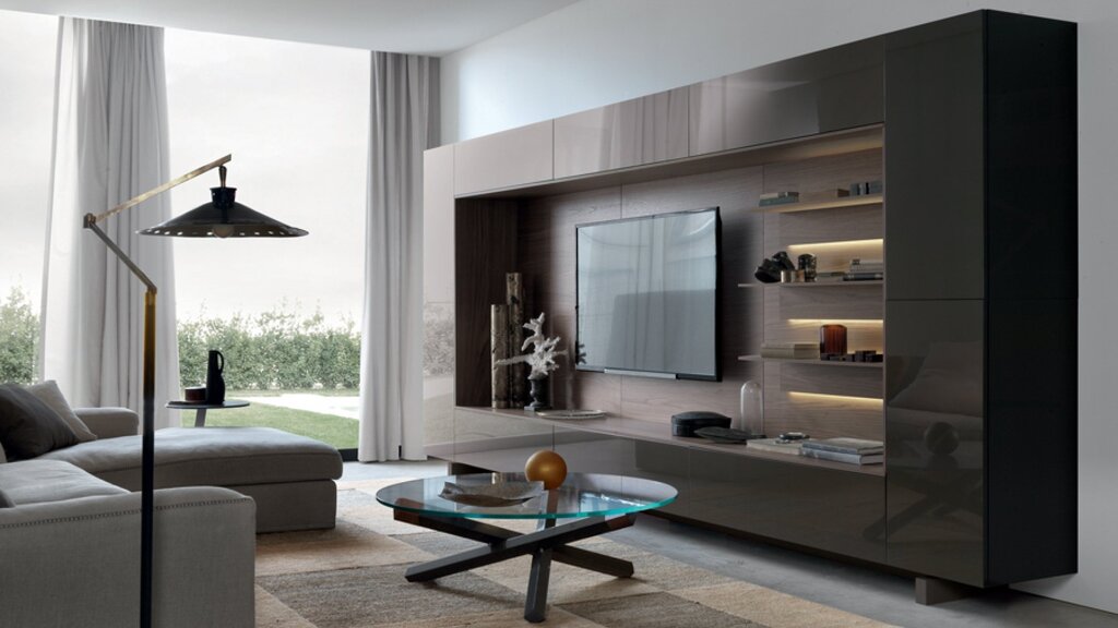 Modern wall units for the living room