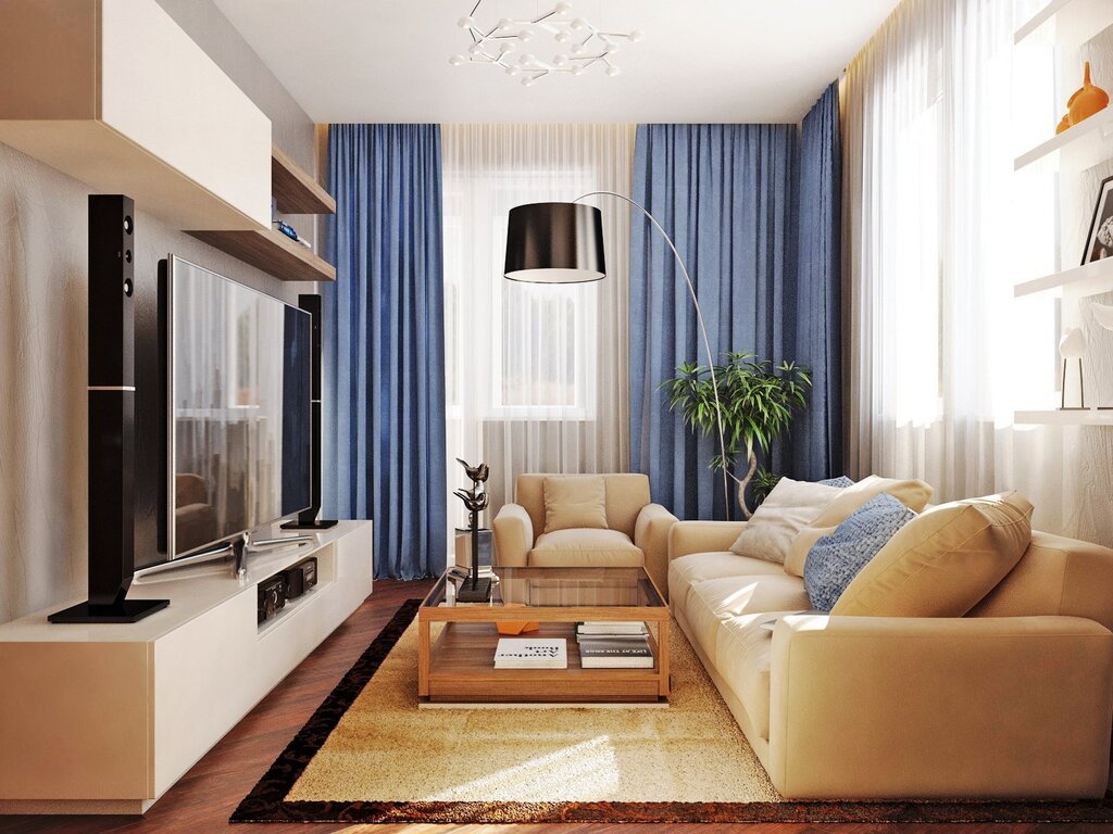 Modern interior of a small living room